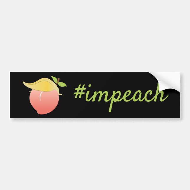 Impeach Trump Peach Bumper Sticker (Front)