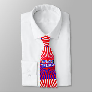 Impeach Trump, Red, White, and Blue Poster Tie