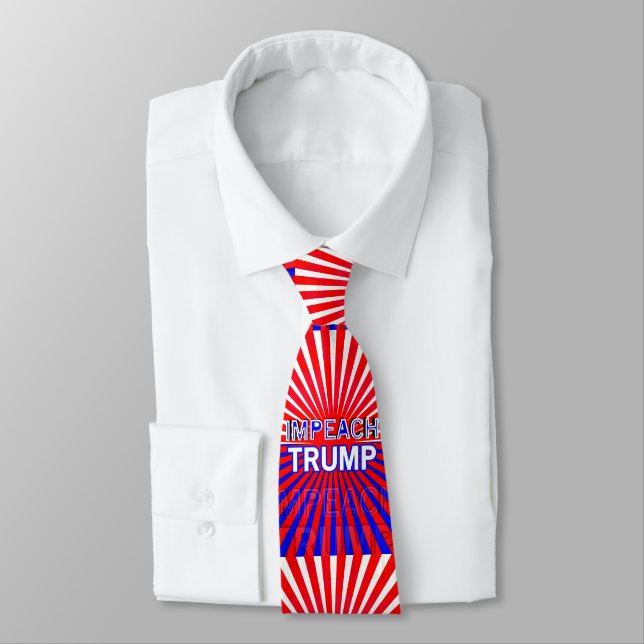 Impeach Trump, Red, White, and Blue Poster Tie (Tied)