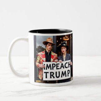 Impeach Trump Two-Tone Coffee Mug
