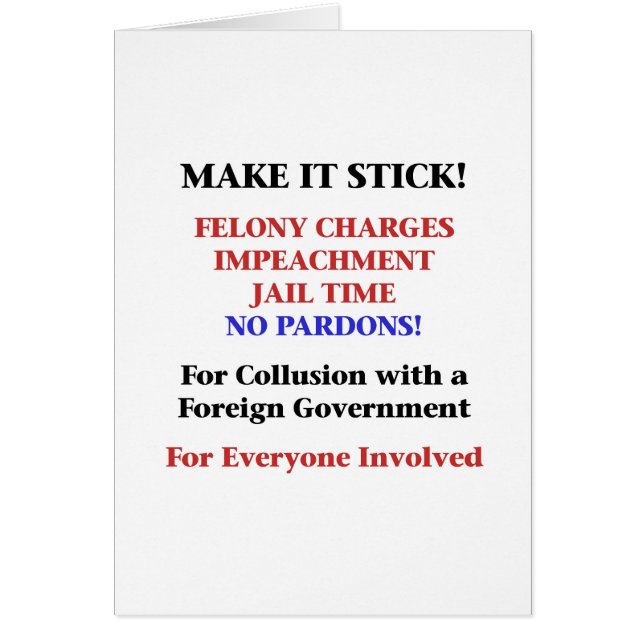 Impeach with No Pardons for Collusion (Front)