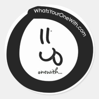 imperfect, carefree, whimsical "O" onewith... Classic Round Sticker