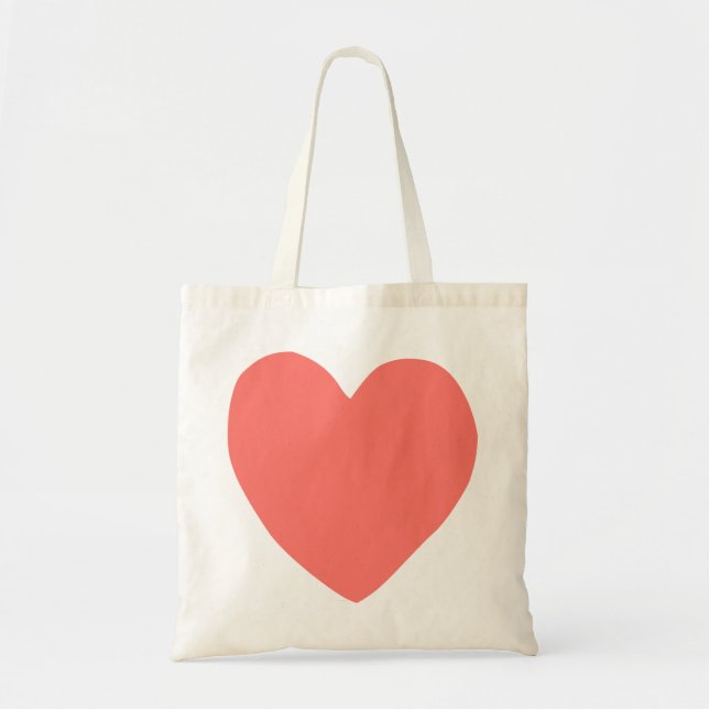 imperfect heart (salmon) tote bag (Front)