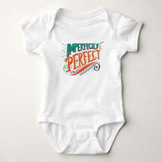 Imperfectly Perfect Quote Cartoon Baby Bodysuit