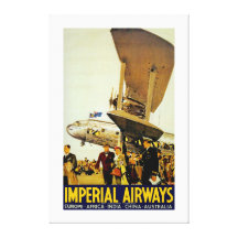 Imperial Airways Arrival Gallery Wrapped Canvas