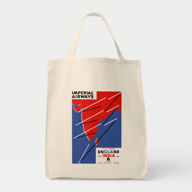 Imperial Airways ~ India Tote Bag (Front)