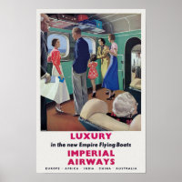 Imperial Airways Poster vintage 1936