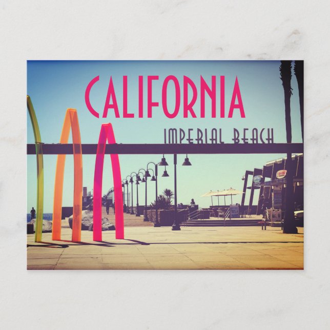 Imperial Beach, California Portwood Pier Plaza Postcard (Front)