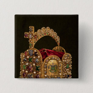 Imperial Crown made for the coronation of Otto 2 Inch Square Button