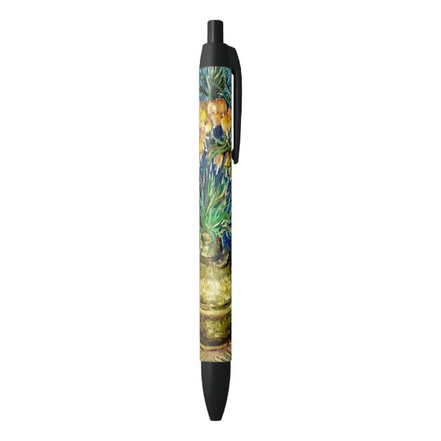Imperial Fritillaries Copper Vase (1887) Van Gogh Black Ink Pen (Bottom (Vertical))
