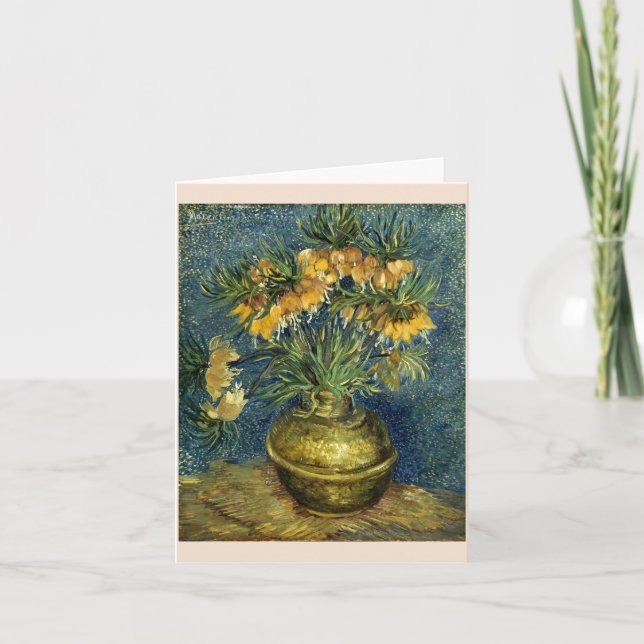 Imperial Fritillaries in a Copper Vase, Van Gogh  Card (Front)