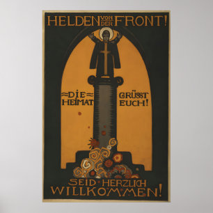 Imperial German WWI Poster Heroes of the