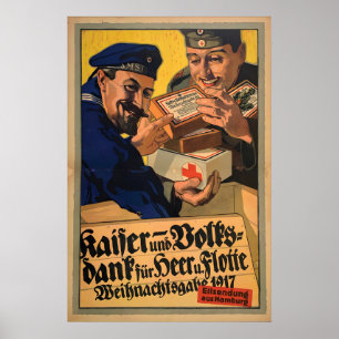 Imperial German WWI Propaganda Poster Christmas