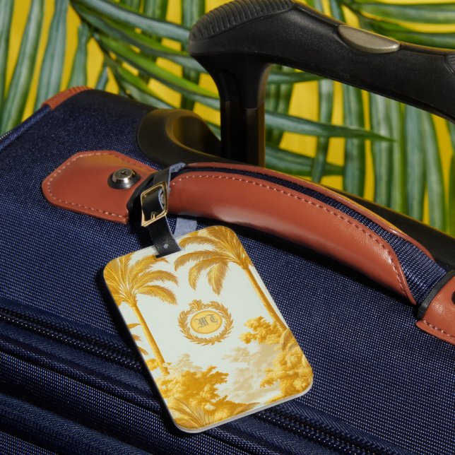 Imperial Gold Palm Tree  Luggage Tag (Front Insitu 1)