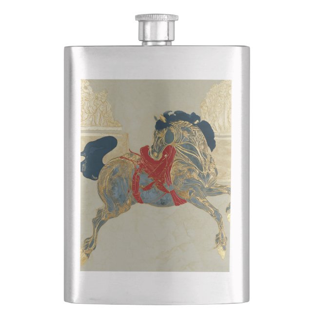 Imperial Golden Horse Hip Flask (Front)
