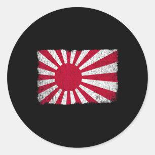 Imperial Japan Men Women Distressed Rising Sun Fla Classic Round Sticker