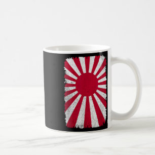 Imperial Japan Men Women Distressed Rising Sun Fla Coffee Mug