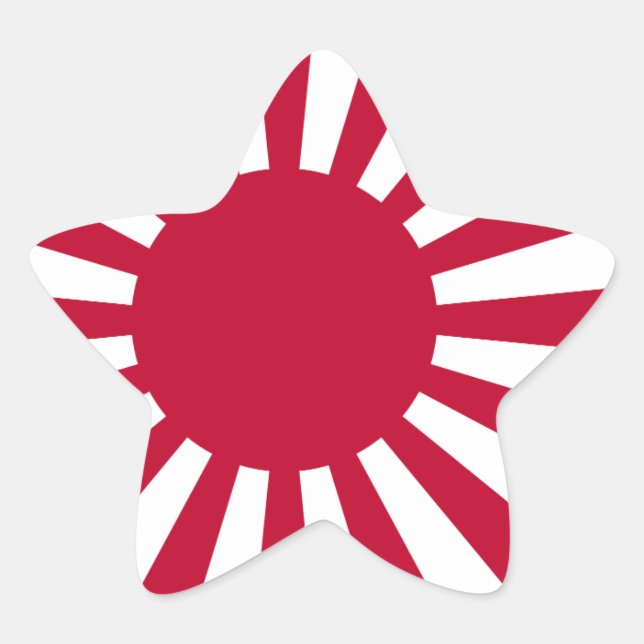 Imperial Japanese Navy Ensign Star Sticker (Front)
