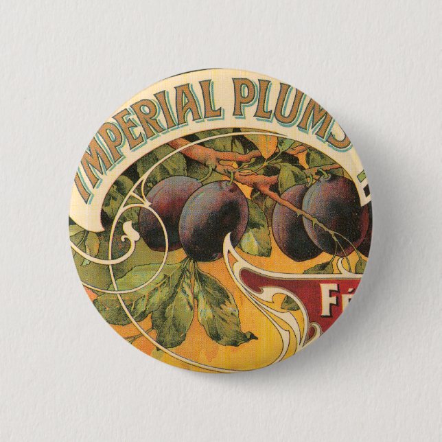 Imperial Plums 2 Inch Round Button (Front)
