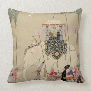 Imperial Procession (colour litho) Throw Pillow