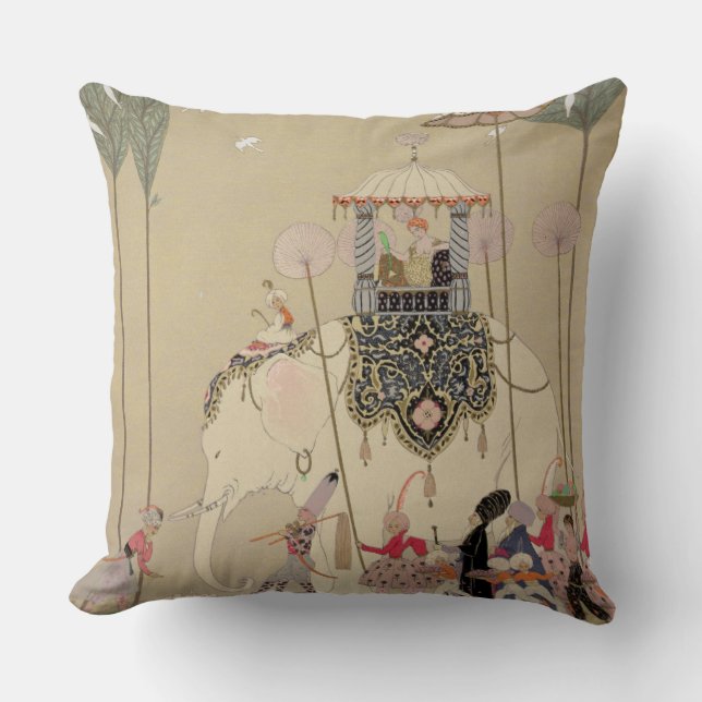 Imperial Procession (colour litho) Throw Pillow (Front)