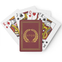Imperial Roman SPQR and Laurel Playing Cards