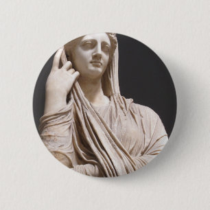Imperial Roman women - statue 2 Inch Round Button