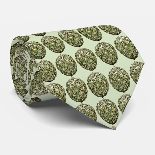 Imperial Rose Trellis Egg Tie (Rolled)