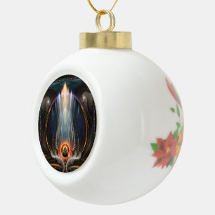 Imperial View Fractal Art Ceramic Ball Ornament