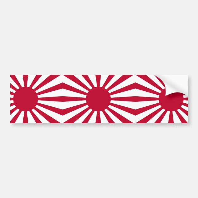 Imperial War Flag of Japan Bumper Sticker (Front)