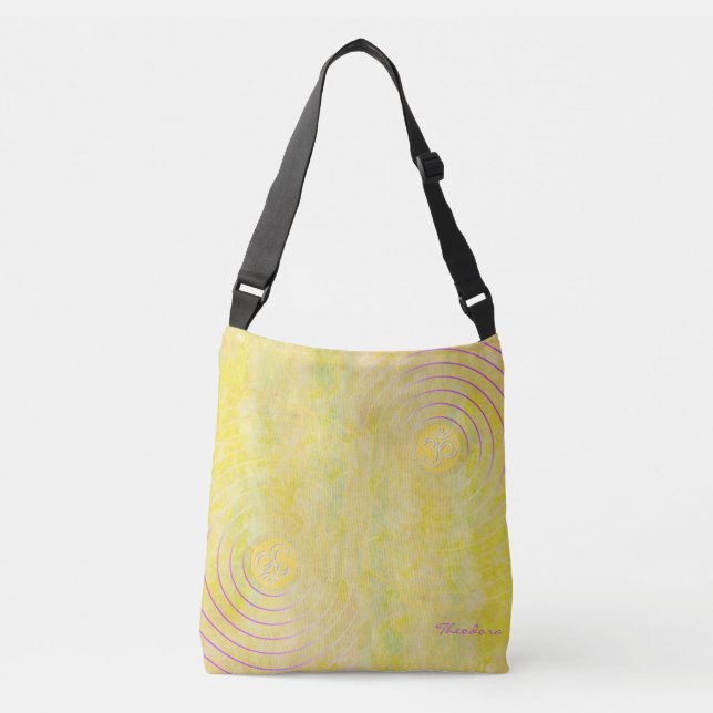 ”Imperial Yellow” AUM Crossbody Bag (Front)
