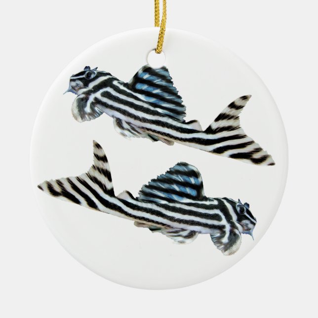 “Imperial Zebra Pleco”の優良製品 Ceramic Ornament (Front)