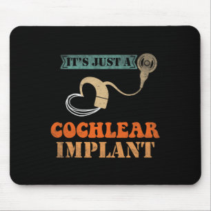 Implant Hard Of Hearing Vintage Hearing Impaired Mouse Pad