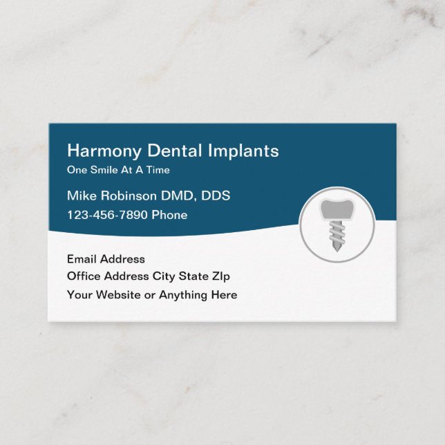 Implants dentaires Carte de visite dentaire parodo (Devant)