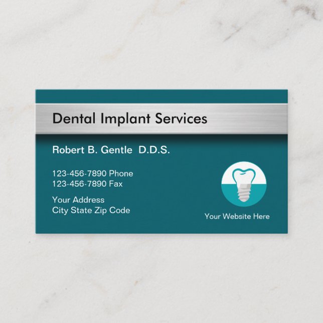 Implants dentaires Cartes de visite de rendez-vous (Devant)