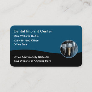 Implants dentaires modernes Cartes de visite de l'