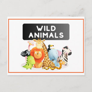 Impliquer Les Cartes Flashcards D'Animal Sauvage, 