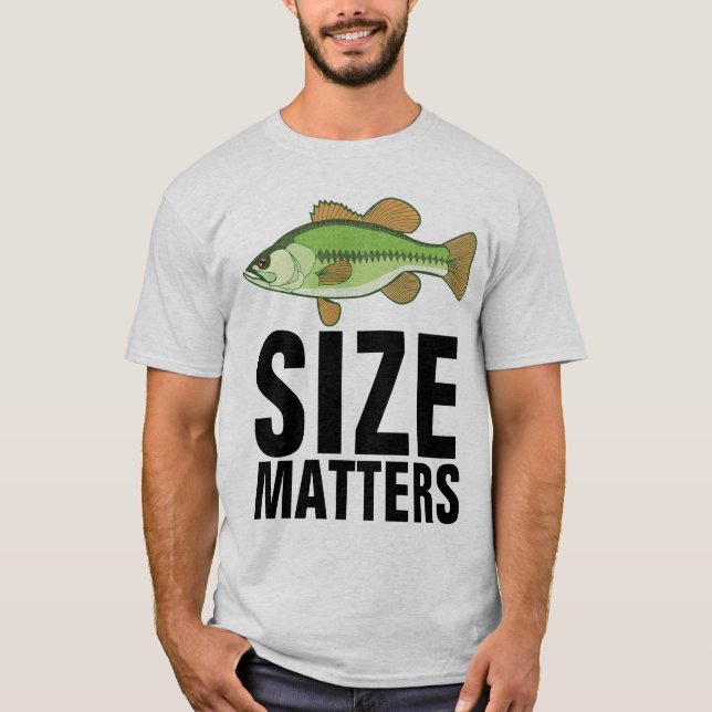IMPORTANCE DE TAILLE Funny FIshing T-Shirts (Devant)