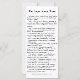 Importance of Love Prayer Card