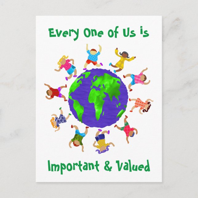 Important and Valued Children Postcard (Front)