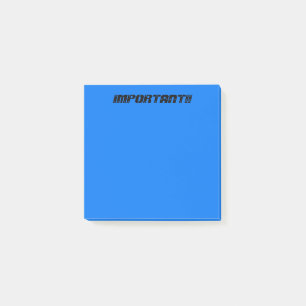 Important Blue Post-it Notes