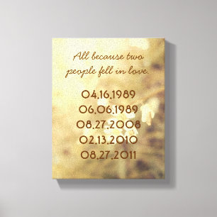 Important Dates Canvas Print
