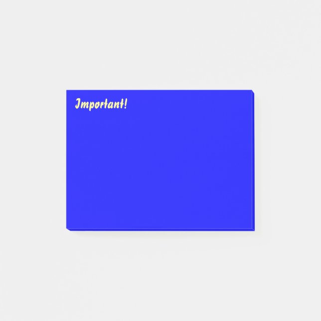 Important Deep Blue Post-it Notes (Front)