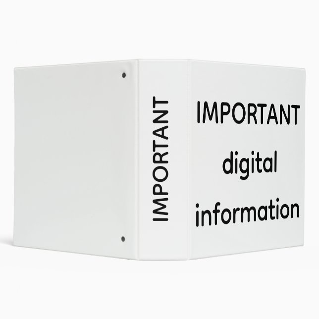 important digital information binder (Background)