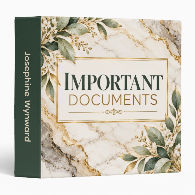 Important Documents Binder (Front/Spine)