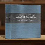 Important Family Documents Estate Planning Binder<br><div class="desc">A classy navy blue estate planning binder to store your important family documents. Designed for you by Blackberry Boulevard.</div>