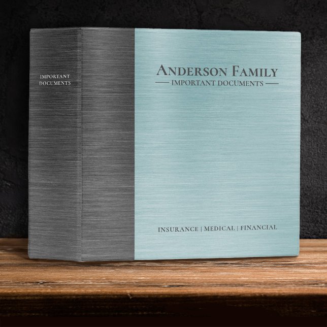 Important Family Documents Estate Planning Binder (Important family documents binder for organizing your estate planning papers.)
