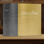 Important Family Documents Estate Planning Binder<br><div class="desc">A classy gold estate planning binder to store your important family documents. Designed for you by Blackberry Boulevard.</div>