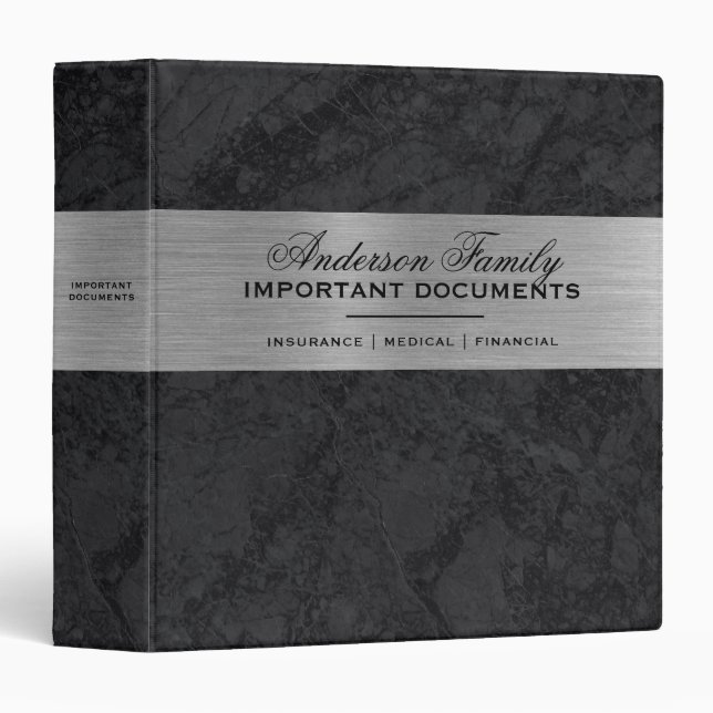 Important Family Documents Estate Planning Binder (Front/Spine)