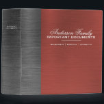 Important Family Documents Estate Planning Binder<br><div class="desc">A classy red and grey estate planning binder to store your important family documents. Designed for you by Blackberry Boulevard.</div>